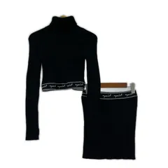 EGOISTエゴイスト リブニットセットアップ size表記なし/ブラック