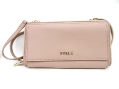 フルラ FURLA ショルダーウォレット ピンク系 2way クロスボディバッグ ラウンドファスナー 長財布 かばん ☆AA★