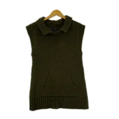 DRESKIP ドレスキップ ウール混 フレンチスリーブベスト size40/カーキ