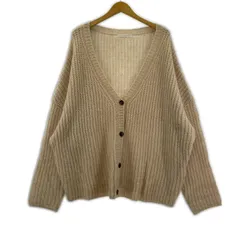 KBF  ケービーエフ ニットカーディガン sizeone/ライトベージュ