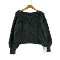 美品  Discoat ディスコート タグ付き シャギーニット sizeF/チャコールグレイ