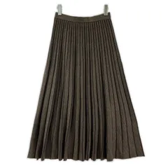 INDIVI インディヴィ Aライン ニットロングスカート size38/ブラウン