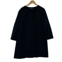 INDIVI V.A.I インディヴィヴァイ ノーカラーコート size46/ブラック