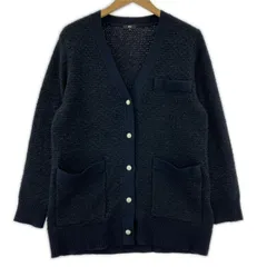 PLST プラステ ラメ ツイード ニットカーディガン sizeS/ネイビー