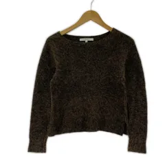 UNTITLED アンタイトル ラウンドネック ミックスニット size0/ブラウン