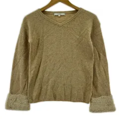 UNTITLED アンタイトル Vネックニット size0/ベージュ