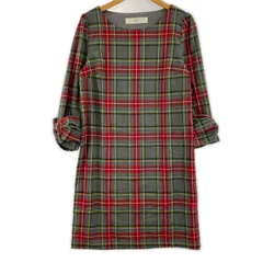 tocco closet トッコ クローゼット タータンチェックワンピース sizeM～L/グレー×レッド