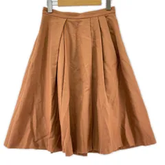 UNTITLED   アンタイトル  タックプリーツフレアスカート size2/茶色