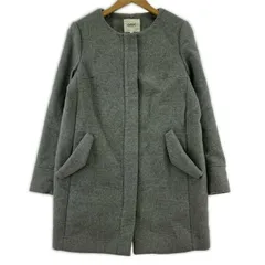 OZOC オゾック ウール混 ノーカラーコート size38/グレー