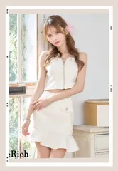 新作　キャバクラ　ミニドレス キャミ　フリル　LoveRich