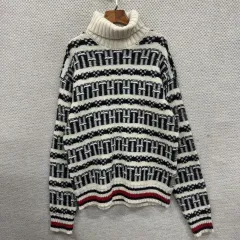 トミーヒルフィガー カジュアル マルチロゴ タートルネック ウール ニット セーター M A05711