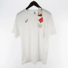 東京 2020 TOKYO オリンピック アシックス ASICS 半袖 Tシャツ 白 ホワイト プリント L スポーツウエア
