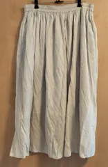 ユニクロ　XXL　ライトグレー　ロング丈　フレアスカート　ウエストゴム　大きいサイズ　プラスサイズ