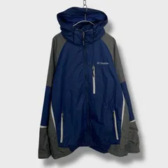 ☆Columbia☆マウンテンパーカー☆ウォータープルーフファブリック☆L☆マウンテンジャケット☆ネイビーグレー☆B26M