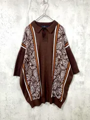 新品 RAGEBLUE レイジブルー 定価5940円 ガラニット ポロシャツ sizeL/茶 ■◆メンズ