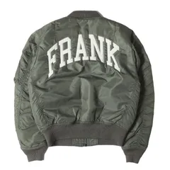 AVIREX アヴィレックス ジャケット セージグリーン サイズ:M | FRANK バックロゴ MA-1 フライトジャケット | アウター ブルゾン 上着 | コラボ【メンズ】【中古】