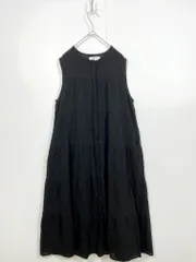 B.C STOCK ベーセーストック SIMPLICITE ティアード ノースリーブ ワンピース 黒 ■◆レディース