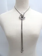 真珠 パール 花型 フラワーモチーフ ループタイ ネックレス ステンレス製 アクセサリー 服飾小物 保管16