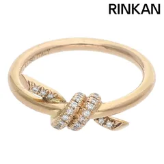 ティファニー  ノットリング K18PGダイヤリング メンズ 7号