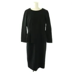 セオリーリュクス theory luxe セットアップ ツイード プルオーバー ブラウス ワンピース ロング 40 ブラック /DF ■OS