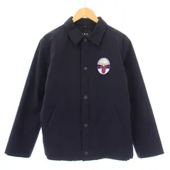 アーペーセー A.P.C. パデッドコーチジャケット ステンカラー 中綿 アウター ショート丈 ロゴ ワッペン XS 紺 ネイビー 24185-1-33991 /BBのサムネイル
