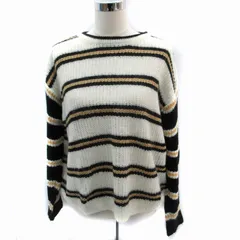 ジャーナルスタンダード レリューム JOURNAL STANDARD relume ニット セーター 長袖 ボーダー柄 モヘア混 F マルチカラー 白 ホワイト 黒 ブラック /SM8