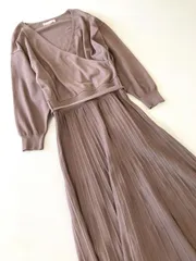 美品 SENSE OF PLACE センスオブプレイス アーバンリサーチ AA06-26C003 カシュクールドッキングワンピース 定価6490円 カシュクール ワンピース sizeF/DUSTY ROSE  ◇■レディース