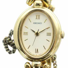 セイコー SEIKO 腕時計 ウォッチ クォーツ オーバル ローマン ロゴ ゴールド色 1221-5930 ■GY18 /MQ