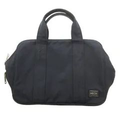ポーター PORTER ニューエレガント ELEGANT BAG ブリーフケース ハンドバッグ 紺 ネイビー ロゴパッチ /UO