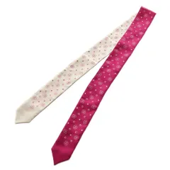 シャネル CHANEL リボンスカーフ ココマーク ドット シルク ピンク 白 ホワイト /SS ■OS