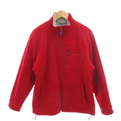 コンバース CONVERSE 美品 フリースジャケット M 赤 レッド 無地 スタンドカラー 長袖 3540-3458 /SJ ■GY59のサムネイル