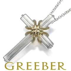 ティファニー ネックレス シグネチャークロス シルバー 925/K18YG #184341