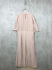 美品 PLST プラステ ジョーゼット プリーツ ワンピース sizeM/ベージュ ■◆レディース