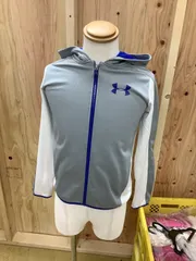 UNDER ARMOUR（アンダーアーマー）パーカー キッズ 160cm グレー×ホワイト