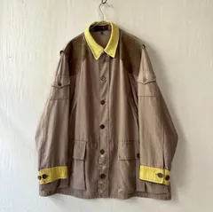 60s USA vintage ハンティング ジャケット / XL コットン ギャバジン ベージュ イエロー コーデュロイ スエード ビンテージ O5-11007-9979