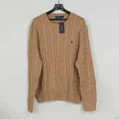 2XL POLO RALPH LAUREN(ポロラルフローレン) ケーブルニット コットン セーター ブラウン 出品