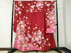 振袖 赤地 牡丹 桜 華やか 成人式 - メルカリ