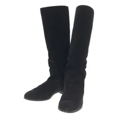sergio rossi セルジオ ロッシ スウェードレザーロングブーツ  ブラック 38
