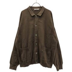美品YASHIKIカーディガンコットンディープグリーン深緑M2日本製ヤシキ 