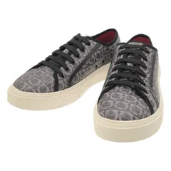 Salvatore Ferragamo サルバトーレ フェラガモ ガンチーニモノグラム PVCローカットスニーカー FL4329 ブラック 44