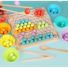 新しい未使用 ペグボード パズル 木製 知育 指先訓練 色の認識 モンテッソーリゲーム 図形パズルのペグボード ボードパズル ボードゲーム のサムネイル