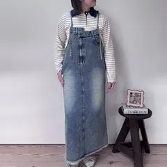 デニム ツイル ジャンパースカート。 オールシーズン使える万能アイテム。