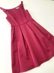 KUMIKYOKU 組曲  リボン ノースリーブ   Aライン ワンピース size2/ピンク■■レディース