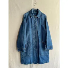 90s Eddie Bauer デニム コート / レディース S コットン インディゴ USA ビンテージ O5-11001-9264のサムネイル
