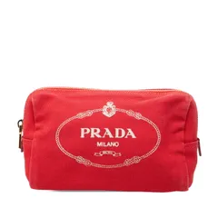 プラダ カナパ ロゴ 1NA693 レッド キャンバス レディース PRADA【247-54374】
