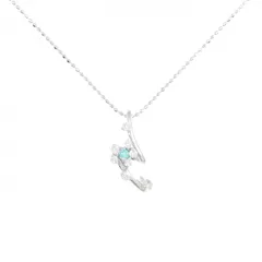 K18WG トルマリン ネックレス 0.04CT