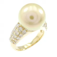 K18YG 白蝶パール リング 12.3mm