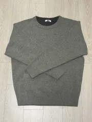 UNIQLO U バイカラー ラムウール クルーネック ニット