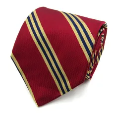 ブルックスブラザーズ ブランド ネクタイ ストライプ柄 シルク 米国製 PO メンズ レッド Brooks Brothers 【中古】
