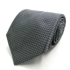 ブルガリ ブランド ネクタイ 総柄 セッテピエゲ シルク イタリア製 PO メンズ グレー BVLGARI 【中古】